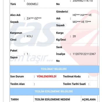Aras Kargo Ürünümü Teslim Etmedi