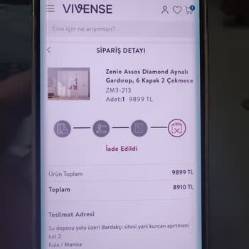 Vivense Beklenen Kargo Şirketi Aramamasına Rağmen İade Edilmiş.
