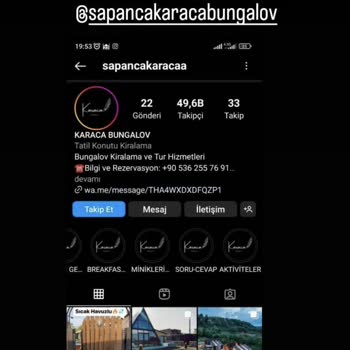 Sapancakaracaa (Instagram) Öyle Bir Bungalova Yok