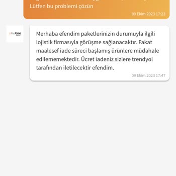 AVMPark Sipariş İade Ücreti