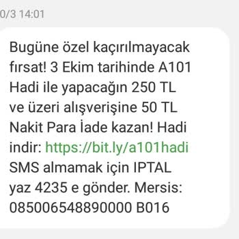 A101 Hadi Nakit Puan