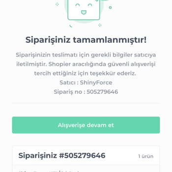 Shiny Force Shopier Sayfası Ürün Kargoya Verilmiyor