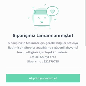 Shiny Force Shopier Sayfası Ürün Kargoya Verilmiyor