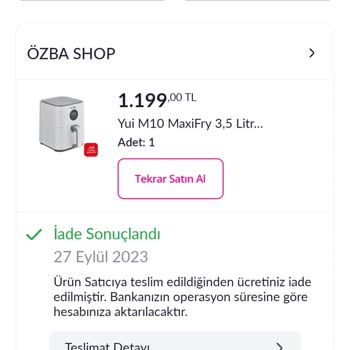 Pazarama İade Ürün Ücretini Ödemiyor