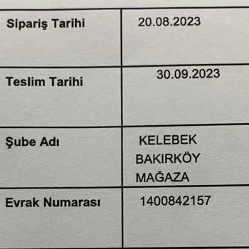 Kelebek Mobilya Teslimat Tarihine Riayet Etmemek