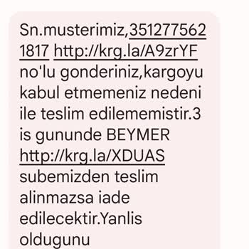 Aras Kargo Beymer Şubesi Eve Teslim Etmiyor