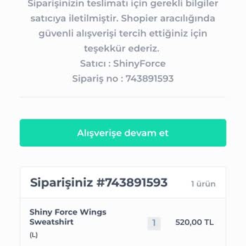 Shiny Force Uzun Süredir Siparişimden Bir Haber Alamıyorum