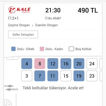 Kale Seyahat Otobüs Çok Kötü