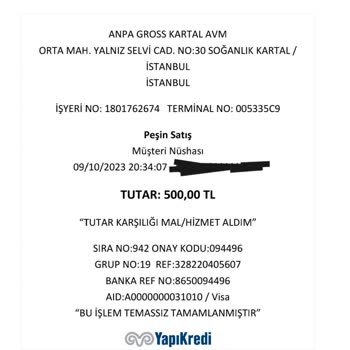 Anpa Gross Market Müşteri Aleyhine Yanlış Beyanda Bulunuyor.