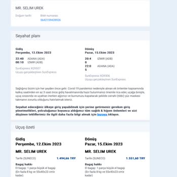 Sunexpress Şirketi Hakkında Şikayet