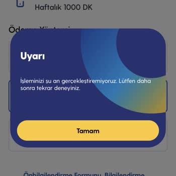 Turkcell Paket Yüklemesi Yapamıyorum