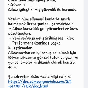 Samsung Telefon Güncelleme Sonrası Şarj Az Gitmesi