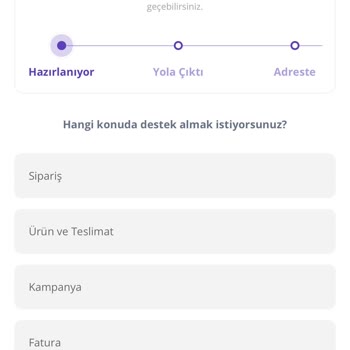 Getir Su Ürün Getirilmemesi