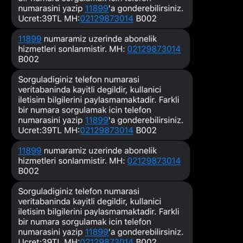 11899 Üst Üste Gönderilen Ve Fatura Edilen Mesajlar
