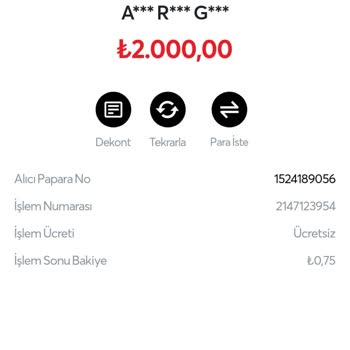 Papara Yanlış IBAN A Para Gönderdim