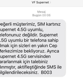 Vodafone 4.5G Geçtiğim Zaman Telefonum Çekmiyor.