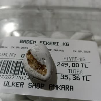 Ülker Badem Şekeri Kurt Çıkması