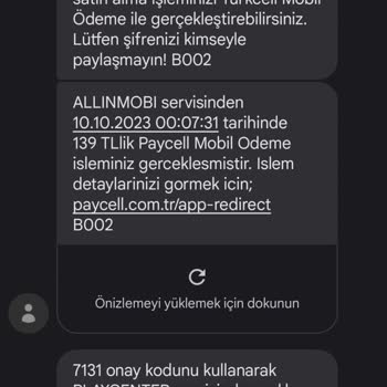 Vizyon Elektronik Para Onayım Olmadan Telefon Faturama 139 TL Yansıdı
