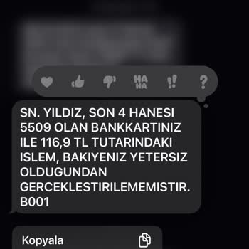 Exxen'in Kartımdan 116 TL Ücretlendirme Yapması