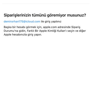 Apple Kartımdan Ödemesini Aldı Sipariş Oluşmadı