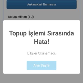 EGO Cepte Uygulamasından Para Yüklenmiyor