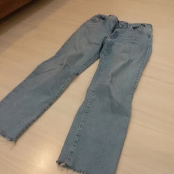 Mavi Kot Pantolon Diz Yapma