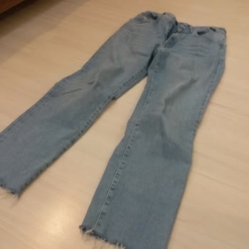 Mavi Kot Pantolon Diz Yapma