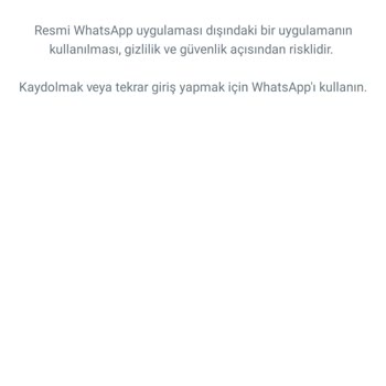 WhatsApp'ta Sıkıntı Var