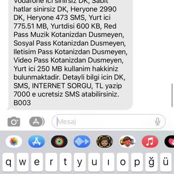 Vodafone Tanımlanmayan İnterneti Kullanmışım Gibi Göstermesi