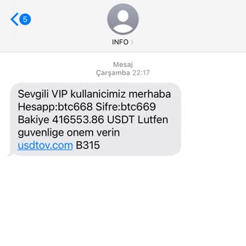 Usdtsto.com Usdtov Hesap Mesajı