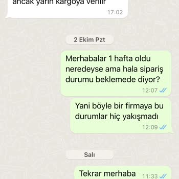 Üniformanya (Ascielbiseleri.com) 2 Hafta Oldu Hala Kargoya Verilmedi