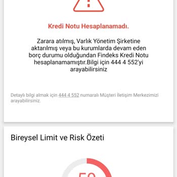 Findeks Risk Raporu Oluşturulamıyor