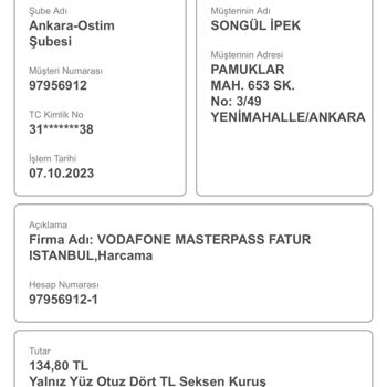 Vodafone Hesaptan Para Çekilmesine Rağmen Paket Yüklenmedi