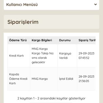 Titizmama Aldığım Siparişim Gönderilmedi