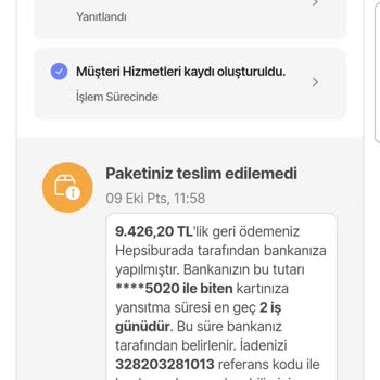 Hepsiburada'nın Siparişi Göndermeden İptal Ediyor.