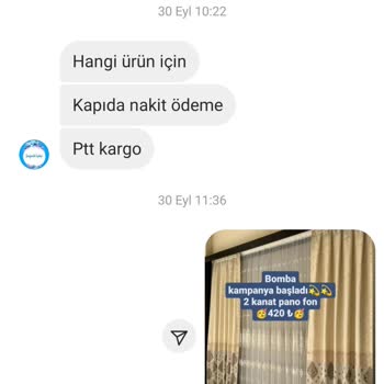 Fon_perde_toptan_fiyatina (Instagram) Farklı Ve Yanlış Ürün Yollamışlar
