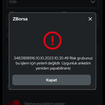 Ziraat Yatırım Uygunluk Anketi Hakkında Sorun Yaşadım