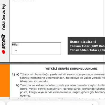 Arçelik Servis Desteği Mağduriyeti