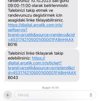 Arçelik Servis Desteği Mağduriyeti