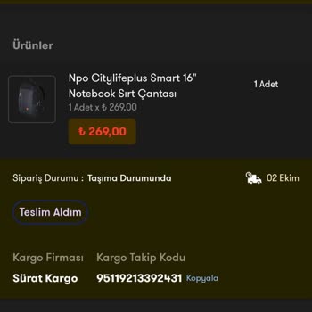 Şok Marketler Şok Laptop Çantası Kargo Sorunu