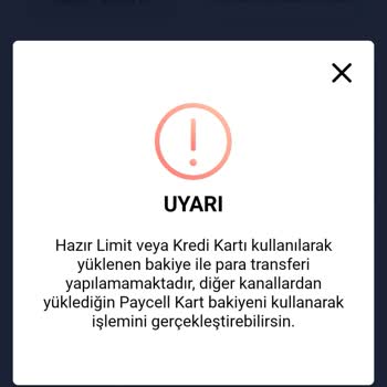 Paycell İbana Transfer Olmuyor