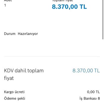Bosch Marka Sebilimin Teslim Edilmemesi