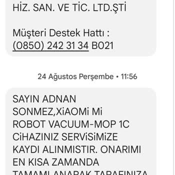 Fix Center Telekomünikasyon Servise Giden Mi Robot Süpürge