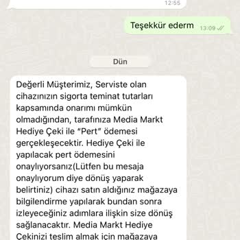Media Markt Uzatılmış Garantimde Televizyonumu Tamir Etmiyor