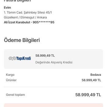 Hepsiburada Yapı Kredi 0 Faiz Alışveriş Kredisi Tanımlama Hatası