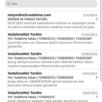 Vodafone Net Evde İnternet Haksız Ücret Talebi Ve Faizi