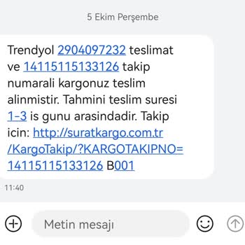 Sürat Kargomun Teslim Edilmemesi