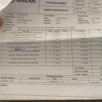 Kelebek Mobilya 2 Sandalyem Gelmedi