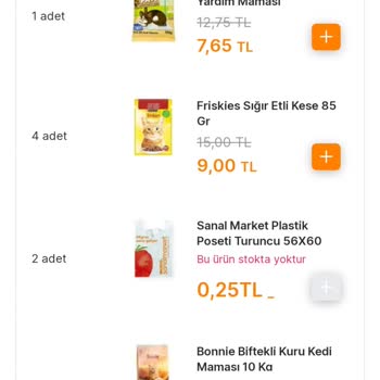 Migros Sanal Market Stok Dışı Ürün Sorunu
