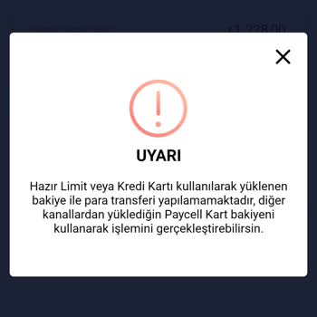 Paycell Banka Hesabına Transfer Gerçekleştiremiyorum
